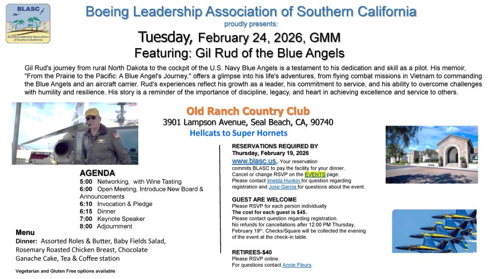 February GMM: Gil Rud of the Blue Angels | BLASC